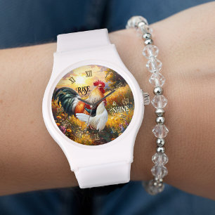 Reloj De Pulsera Gallo Colorido de Levántate y Brilla