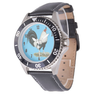 Reloj De Pulsera Gallo de pelea de plata de Duckwing