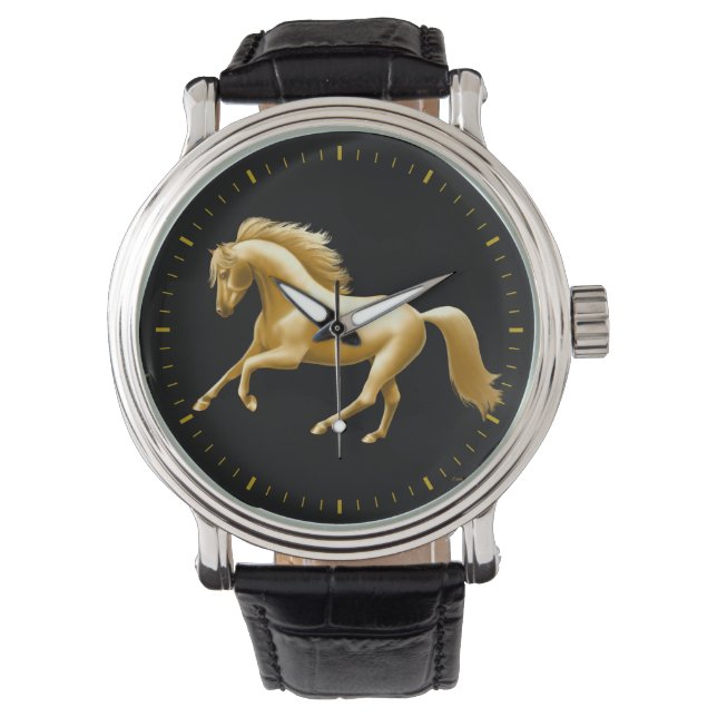 Reloj De Pulsera Galloping Golden Horse Watch (Anverso)