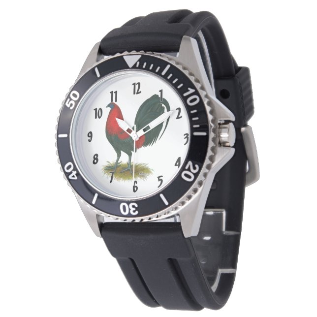 Reloj De Pulsera Gamecock americano: Rojo marrón (Angular)