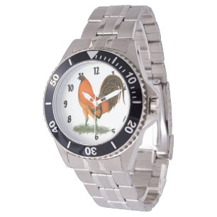 Reloj De Pulsera Gamecock Ginger Red Roooster