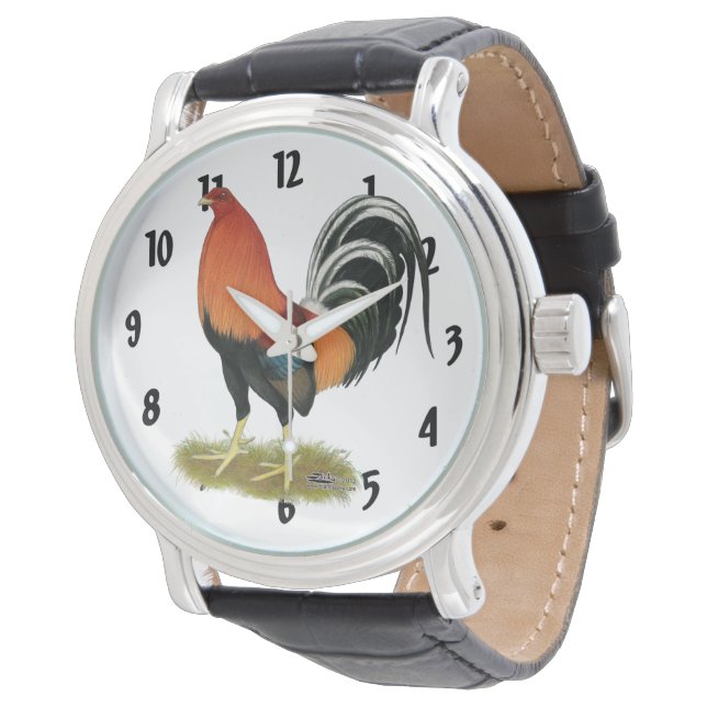 Reloj De Pulsera Gamecock Wheaten Rooster (Angular)
