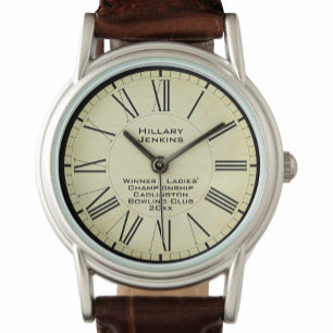 Reloj De Pulsera Ganadora de la competencia de bolos de Damas