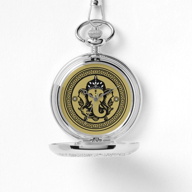 Reloj De Pulsera Ganesha Themed Hindu Art Print (Anverso)