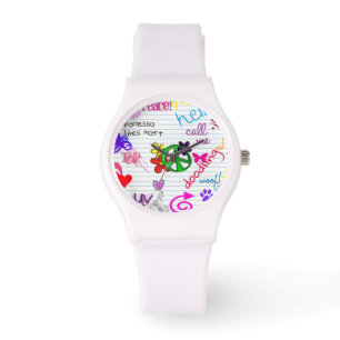 Reloj De Pulsera garabato de vigilancia abstracta