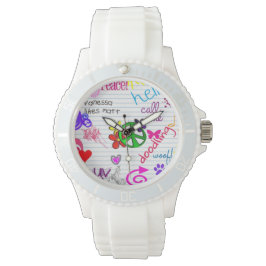 Reloj De Pulsera garabato de vigilancia abstracta