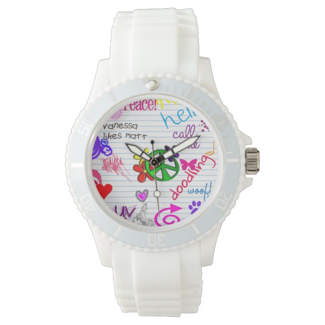 Reloj De Pulsera garabato de vigilancia abstracta (Anverso)