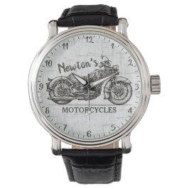 Reloj De Pulsera Garaje de motocicleta de vintage con nombre person