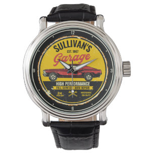 Reloj De Pulsera Garaje Fastback Red Classic para coches personaliz