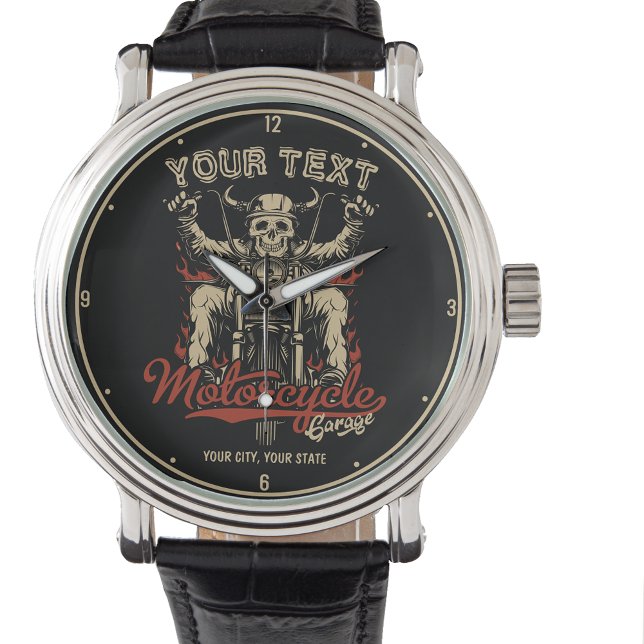 Reloj De Pulsera Garaje para la tienda de motocicletas de Skeleton  (Subido por el creador)