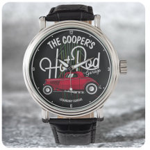 Garaje Red Hot Rod Pinstripes CUALQUIER NOMBRE Coc