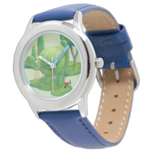 Reloj De Pulsera Gardeneradores de gatos y Bush de animales verdes