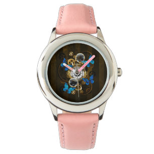 Reloj De Pulsera Gases de vapor y mariposas azules