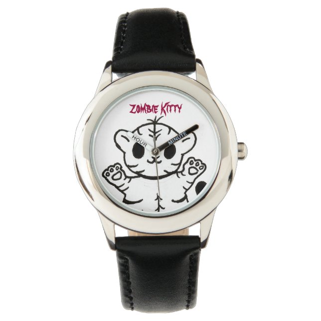 Reloj De Pulsera Gata Zombie (Anverso)