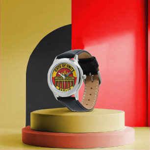Reloj De Pulsera Gate of Unity Kid's Stainless Steel Black Leather