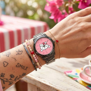 Reloj De Pulsera Gatita