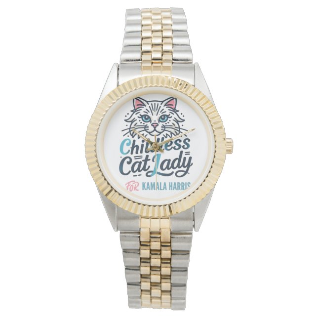 Reloj De Pulsera Gatita sin hijos de Kamala Harris (Anverso)