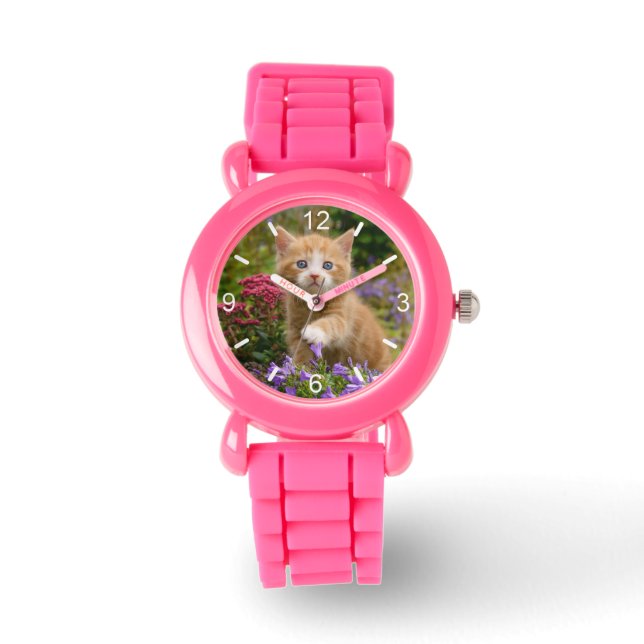 Reloj De Pulsera Gatito de Ginger lindo Gatito gatito en placa de d (Anverso)