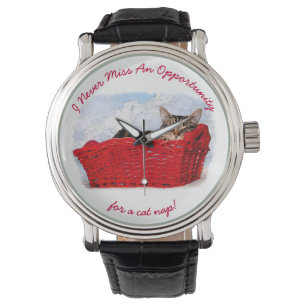 Reloj De Pulsera Gatito Durmiente Gracioso En El Personalizado De F
