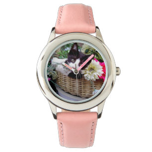 Reloj De Pulsera Gatito en una canasta