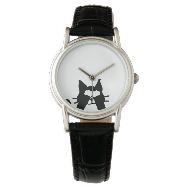 Reloj De Pulsera Gatito Kitty Cubriendo Ojos Peekaboo (Anverso)