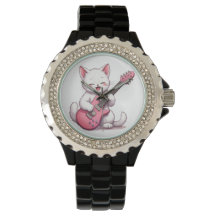 Gatito tocando la guitarra