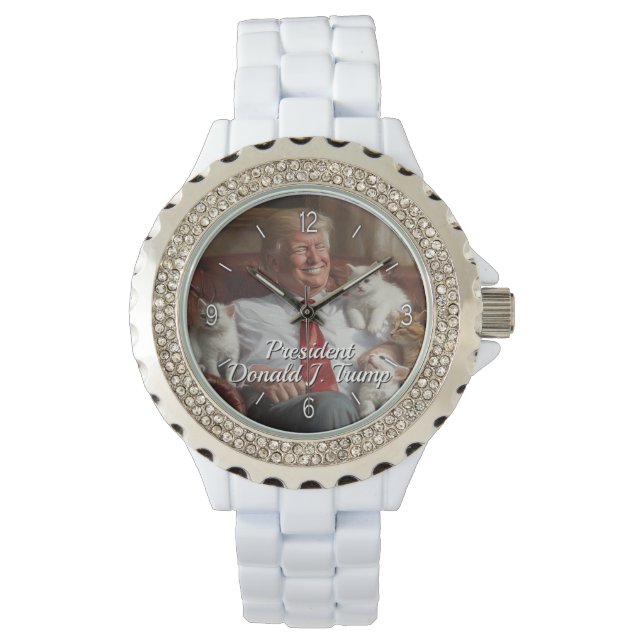 Reloj De Pulsera Gatitos Gatitos Presidente Donald J. Trump 2024 (Anverso)