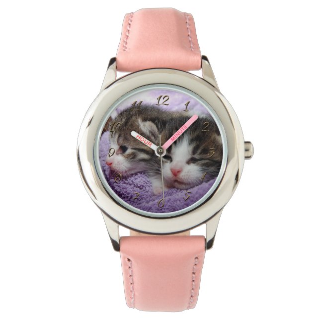 Reloj De Pulsera Gatitos somnolientos (Anverso)