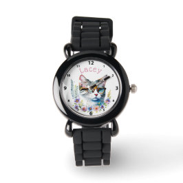 Reloj De Pulsera Gato Adorable Con Gafas Personalizadas