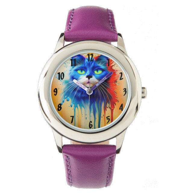 Reloj De Pulsera Gato animal de inteligencia artificial (Anverso)