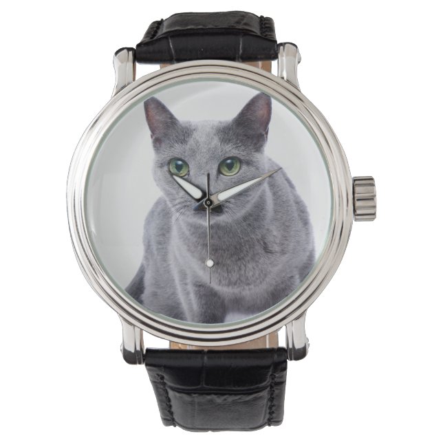 Reloj De Pulsera Gato azul ruso (Anverso)