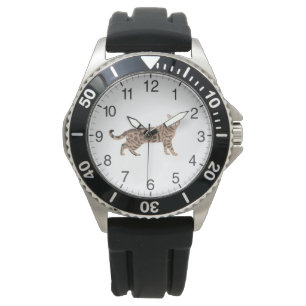 Reloj De Pulsera Gato Bengal