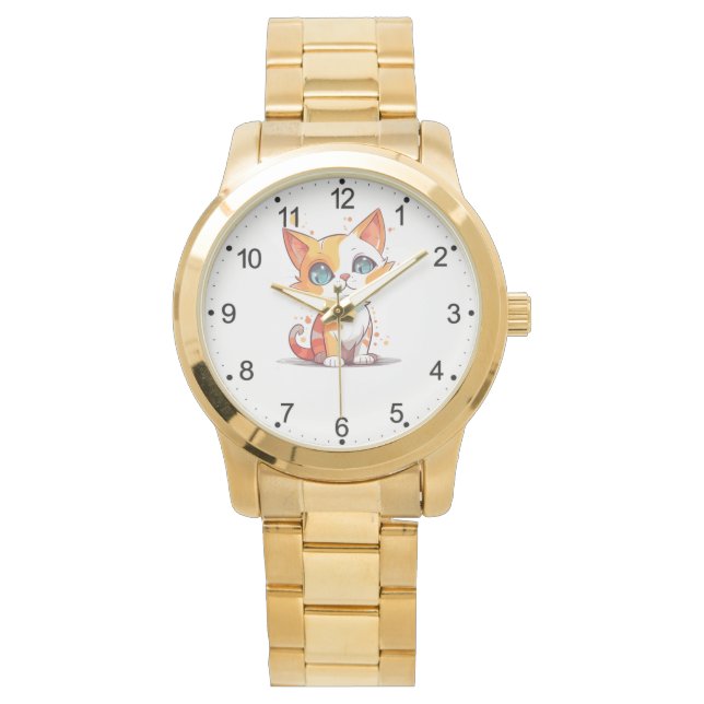 Reloj De Pulsera Gato blanco adorable (Anverso)