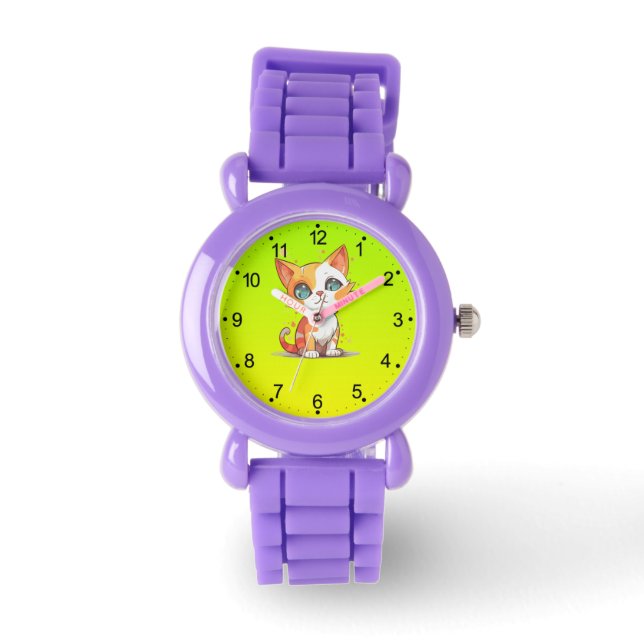 Reloj De Pulsera Gato blanco adorable (Anverso)