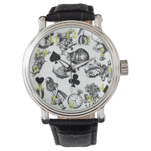Reloj De Pulsera Gato Cheshire de Alice White Rabbit