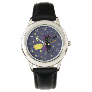 Reloj De Pulsera Gato de bruja volador