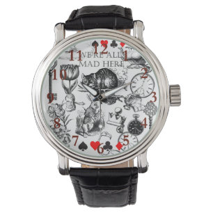 Reloj De Pulsera Gato de Cheshire clásico alice en el país de las m