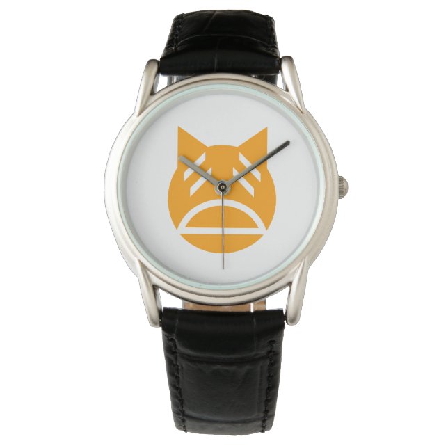 Reloj De Pulsera Gato de Emoji cansado (Anverso)