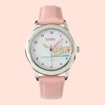 Reloj De Pulsera Gato de gatos de gatito de carne de gatito de gato<br><div class="desc">Cuto,  chicas,  Tabby,  ginger gatito,  gato,  moderno,  acuarela animal. Girly,  perfecto para los niños. Personalízalo con el nombre de su hijo.</div>