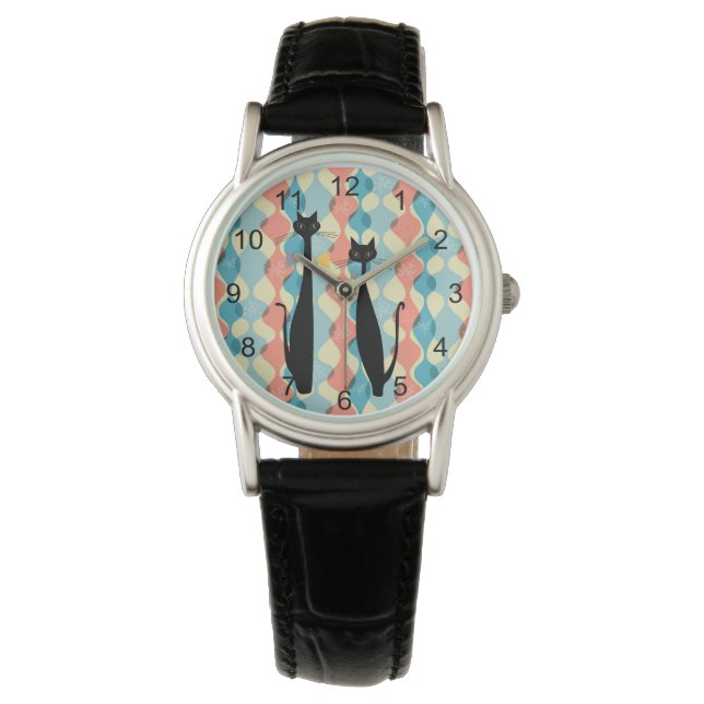 Reloj De Pulsera Gato de Guay MCM moderno de la era atómica de medi (Anverso)