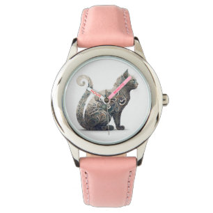 Reloj De Pulsera Gato de perfil de Paisley