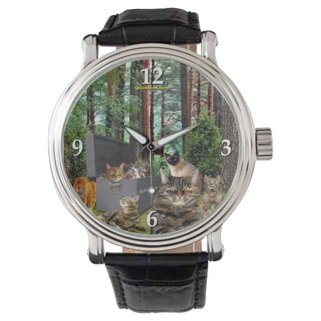Reloj De Pulsera Gato de Schrodinger (Anverso)