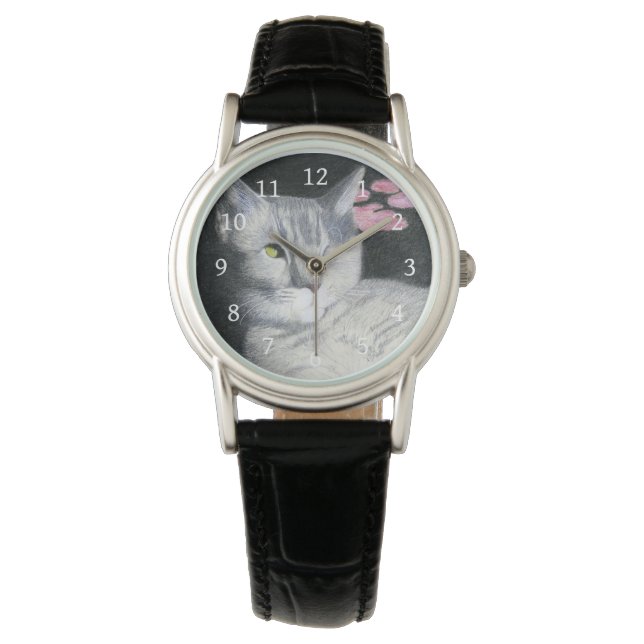 Reloj De Pulsera Gato de tabla (Anverso)