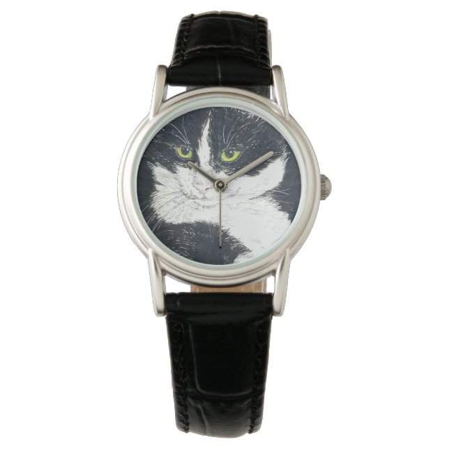 Reloj De Pulsera Gato de Tuxedo (Anverso)