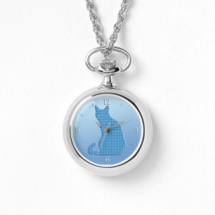 Reloj De Pulsera Gato Dotty - tonos azules