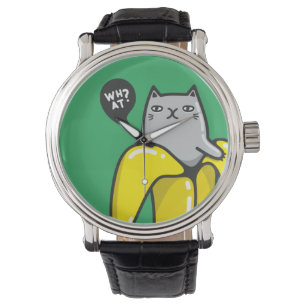 Reloj De Pulsera Gato en banana