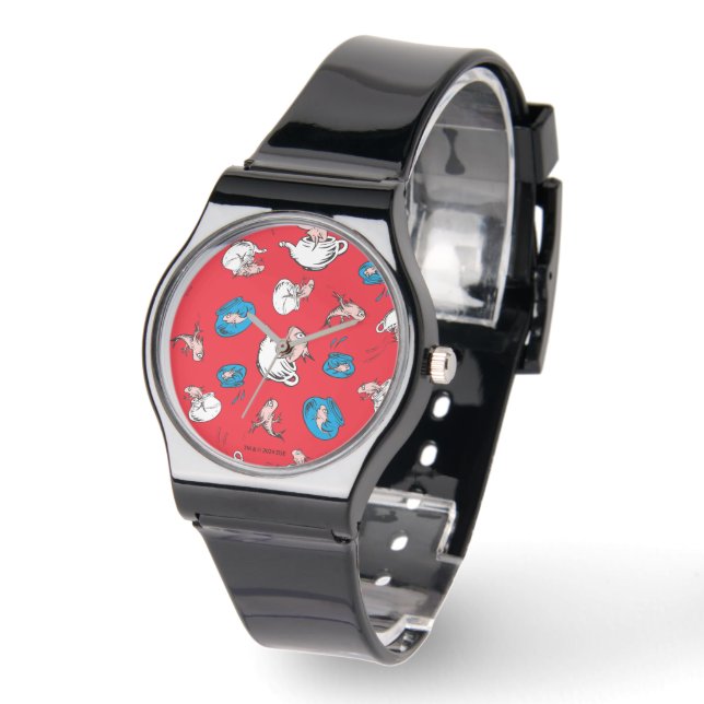 Reloj De Pulsera Gato En El Gorra | El patrón rojo de los peces (Ángulo)