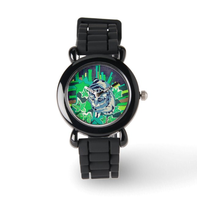 Reloj De Pulsera Gato en el jardín (Anverso)