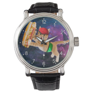 Reloj De Pulsera Gato espacial con gorras y empaque para patatas
