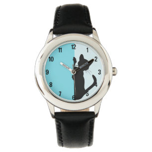 Reloj De Pulsera Gato gatito gatito juguetón - Azul
